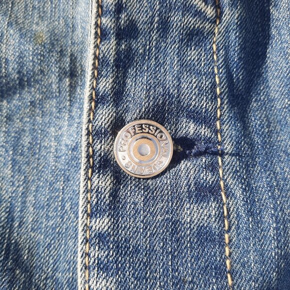 Beaded Boho Upcycled Denim Embellished Jean Jacket Womens S Hippie Festival - Picture 10 of 11